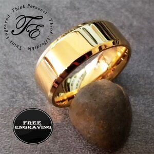 Personalized Women's Promise Ring - Engraved Gold Promise Ring For Girls